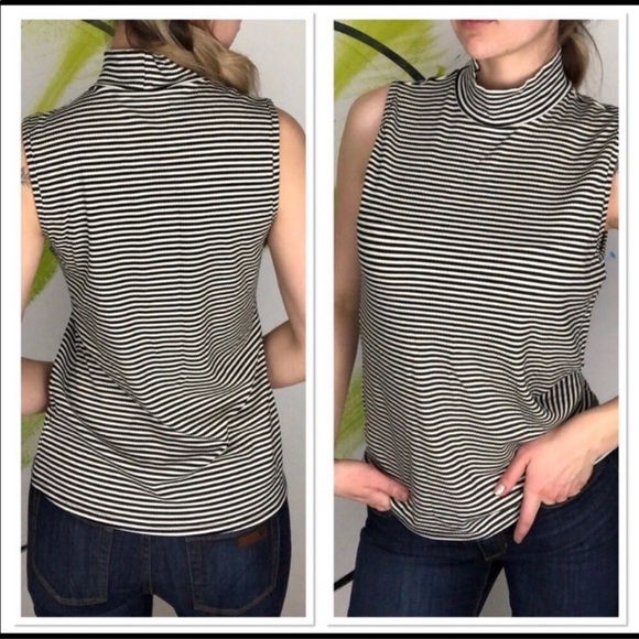 Athleta Tops - Athleta ribbed striped turtleneck top
